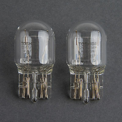 OEM Toshiba 7443 T20 12V 21/5W Clear Bulb - Quantity=2, Made in Japan