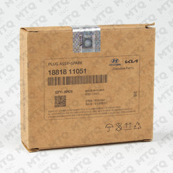 Genuine OEM Spark Plug 18818-11051 (Pack of 4) Fits Select Hyundai Kia 2.4L Sonata Santa Fe Optima