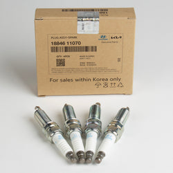 Genuine OEM Iridium Spark Plug 18846-11070 (Pack of 4) FitsSelect  2010-2021 Hyundai Kia