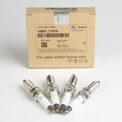 Genuine OEM Iridium Spark Plug 18851-11070 (Pack of 4) Fits Select 2012-17 Hyundai Kia Genesis