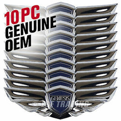 2008-2014 Hyundai Genesis Sedan OEM Tail Gate Wing Emblem BLACK CHROME 10 PC USA