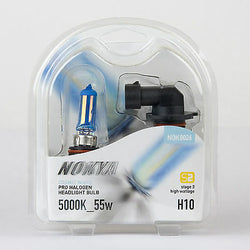 Nokya Pro Halogen H10 Headlight Bulb Cosmic White 5000K 55W High Wattage NOK8026