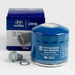 Genuine OEM Hyundai Kia Oil Filter with Drain Bolt & Washer, 26300-35504 (35503)