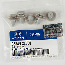 (5PC) Genuine OEM Hyundai Kia Clip - Trim MTG Gray 85849-3L000