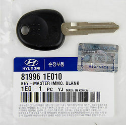 Hyundai New Verna Key Master Immoblizer Blank #81996 1E010 1PC Genuine OEM