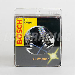 BOSCH H3 ALL WEATHER  2900K HALOGEN BULB  12V 55W (2PC)