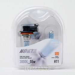 Nokya Pro-Halogen DOT Super White 3800K Headlight Bulb (1 Pair) H11 55W 12V - NOK8718