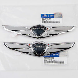 2017+ Hyundai Genesis G90 EQ900 OEM HOOD & TRUNK Wing Emblems SET 86320-D2300+