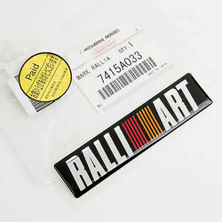 Genuine Mitsubishi Motors Ralliart Emblem 108x26mm Part# 7415A033 Made in Japan
