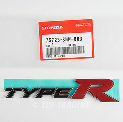 Genuine JDM Honda Civic Type R Rear Emblem 2007-2010 FD2, 75723-SNW-003