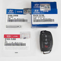 Genuine OEM Hyundai Keyless Remote Control Folding Key (3PC) 11-12 Tucson ix35