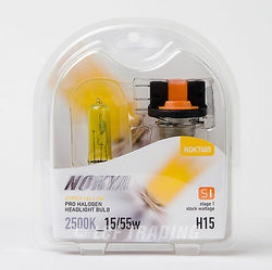H15 Headlight Bulbs Nokya Hyper Yellow 2500K 12V 15/55W NOK7685