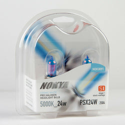 Nokya PSX24W 2504 12276 Headlight Bulbs - Cosmic White 5000K 24W, QTY=2, NOK8091