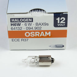 H6W OSRAM 6W 12V BAX9s 64132 Parking light Headlight pilot lamp Germany - QTY=1