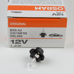 (10PC) 2351MFX6 OSRAM 1.2W 12V BX8.4d miniature instrument 1,2w bx8,4d Germany