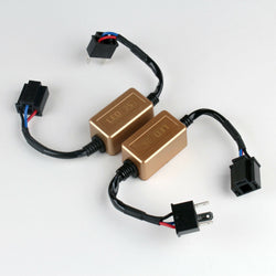 H4 9003 LED Headlight Error Message Bulb Out Warning Decoder Resistor - 2PC