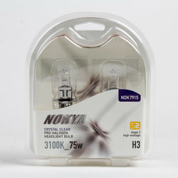 Nokya Crystal Clear H3 75W High Wattage Headlight Bulbs NOK7915 -1 Pair
