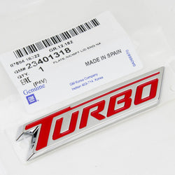 Genuine GM Chevrolet Malibu TURBO Trunk Emblem GM# 23401318 fits Malibu