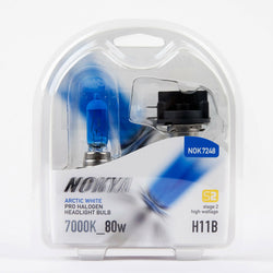 H11B Headlight Bulbs Nokya Arctic White 7000K 80W (Stage 2) 1 Pair NOK7248