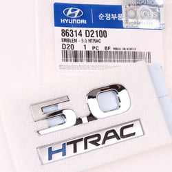 Genuine OEM Genesis G80 5.0 HTRAC Trunk Emblem for 2017+, 86314-D2100