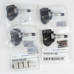 Genuine OEM Hyundai Kia TPMS Tire Pressure Sensor Valve & NUT 52933-B1100 (4 PC)
