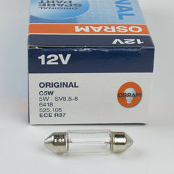 C5W 6418 36mm OSRAM 5W 12V auto Original Number Plate Interior QTY=1 Bulb