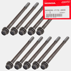 Genuine OEM Honda Cylinder Head Bolts (Set of 10) 90006-P72-003