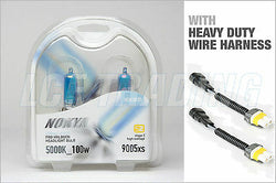 9005XS Headlight Bulbs Nokya Cosmic White 5000K 100W w/ Heavy Duty Harnesses