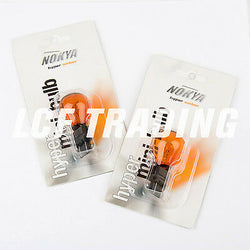 NOKYA 3157 BULB HYPER AMBER 27/7W TURN SIGNAL/TAIL LIGHT BULB NOK6290 QTY=2