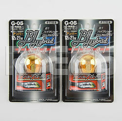 Polarg G-05 B1 Hybrid Visual Style BAU15s Bulbs (12V 21W Amber) P7722A, QTY=2