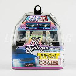 POLARG MAX WHITE H1 HALOGEN HEADLIGHT BULB 55W HIGH OUTPUT - MADE IN JAPAN