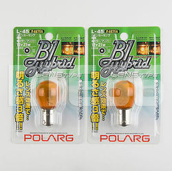 Polarg P4875A (L-45) 12V 21W S25 (1156) Type Amber Bulb / Made in Japan