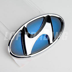 Hyundai Sonata Hybrid Chrome/Blue Front Emblem GENUINE OEM 86300 4R000