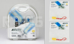 Nokya Cosmic White H3 Headlight Bulbs- 5000K 80W * W Heavy Duty Wire Harnesses