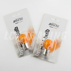 NOKYA 1156 BULB AMBER 21W TURN SIGNAL/TAIL LIGHT EUROPEAN BASE NOK5218 QTY=2