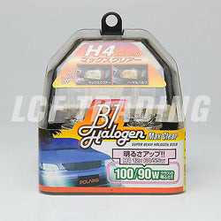 POLARG MAX CLEAR H4 HALOGEN HEADLIGHT BULB 60/55W HIGH OUTPUT - MADE IN JAPAN