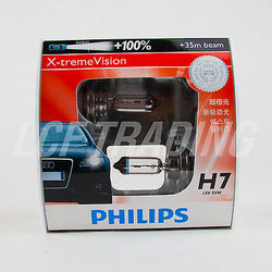 PHILIPS H7 X-TREME VISION HALOGEN HEADLIGHT BULB  12V 55W (2PC)