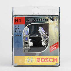 BOSCH H1 ALL WEATHER PLUS HALOGEN BULB  12V 55W (2PC)