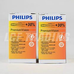 Philips Premium Halogen Headlight Bulbs H7 55W PX26d, X2  30% Brighter