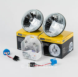 5 3/4' Round Sealed Beam Headlamp Conversion with 2 DOT Clear Bulbs H5006