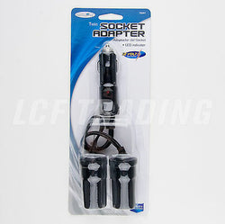 Custom Accessories Twin Socket Adapter with LED Indicator, 12 Volt  #70051