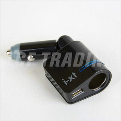 i-xt 5V USB / Lighter Receptacle plug for phoneCar Charger -Multiple positioning