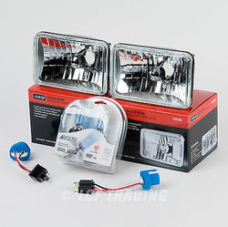 4 x 6' Rectangular Sealed Beam Headlamp Conversion with 2 DOT Super White Bulbs