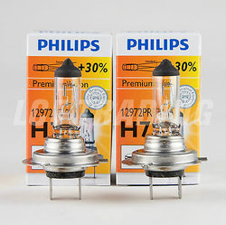Philips Premium Halogen Headlight Bulbs H7 55W PX26d, X2  30% Brighter