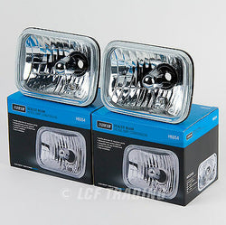 7 x 6' Sealed Beam Headlamp Conversion Kit with Philips Diamond Vision H4 Bulbs