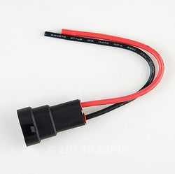2X Nokya 9005 HB3 Male Wire Harness Heavy Duty 14 AWG Connector Pigtail NOK9155