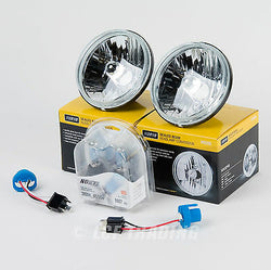 5 3/4' Round Sealed Beam Headlamp Conversion with 2 DOT Super White Bulbs H5006