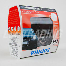 PHILIPS H7 X-TREME VISION HALOGEN HEADLIGHT BULB  12V 55W (2PC)
