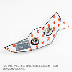 08-14 MODIFIED Hyundai Genesis Sedan OEM Hood Wing Emblem BLACK CHROME / NO TABS