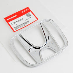 Genuine OEM Honda Front H Logo Emblem Accord HR-V Fit 75700-TA0-A00 with Push Nuts.